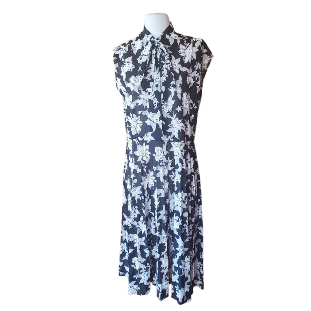 1970s Fortrel Semi-Sheer Dress